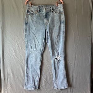 Gap Womens Vintage Slim Mid Rise Jeans Size 30 Distressed Edgy Grunge Capsule
